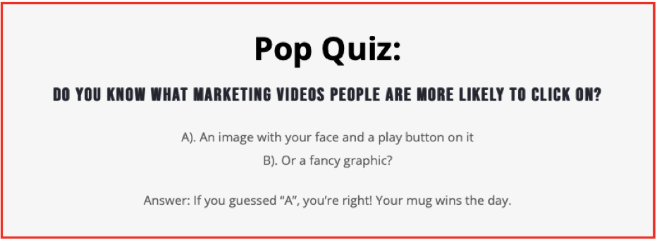 Adding personal touch on marketing videos | Pop Quiz graphic | The Advisor Authority - Erin Botsford